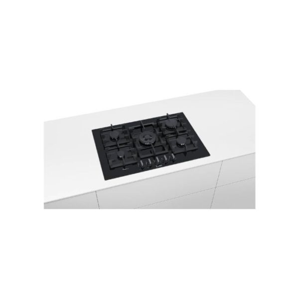 ANAFE DE GAS INTEGRABLE 11500W VIDRIO TEMPLADO CON 5 HORNALLAS. ANCHO 75 CM. COLOR NEGRO - BOSCH - Image 9