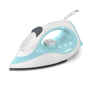 PLANCHA A VAPOR VERTICAL 2200W CON SUELA ANTIADHERENTE. COLOR CELESTE - ATMA