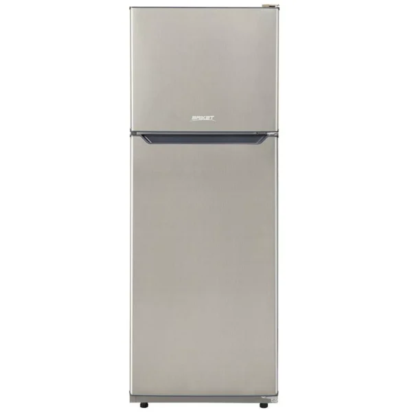 2 PUERTAS COLOR gris INOX C/ ESTANTES DE VIDRIO 257 Litros