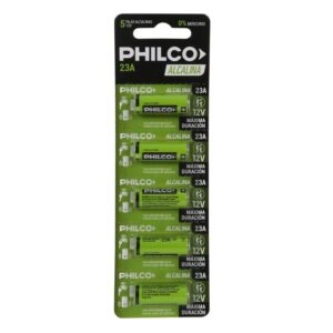 PILA ALCALINA 23A. BLISTER POR 5 UNIDADES - PHILCO