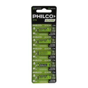 PILA ALCALINA 27A. BLISTER POR 5 UNIDADES - PHILCO