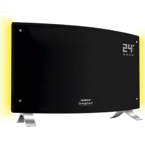 Vitroconvector PEABODY Curvo Led PE-VQDL20N 2000W Dgital Termotasto Negro