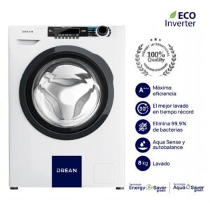 Lavarropas Carga Frontal 8 Kg Blanco Drean LFDR0814SB0