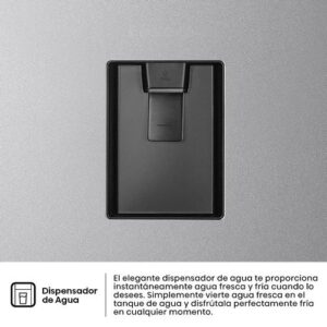 Heladera No Frost Hisense 466L Inverter Dispenser Inox RT3N461NMC