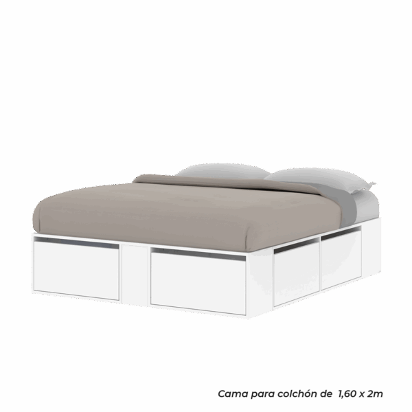 Cama con cajones y botineros Roble Bardolino - Image 2