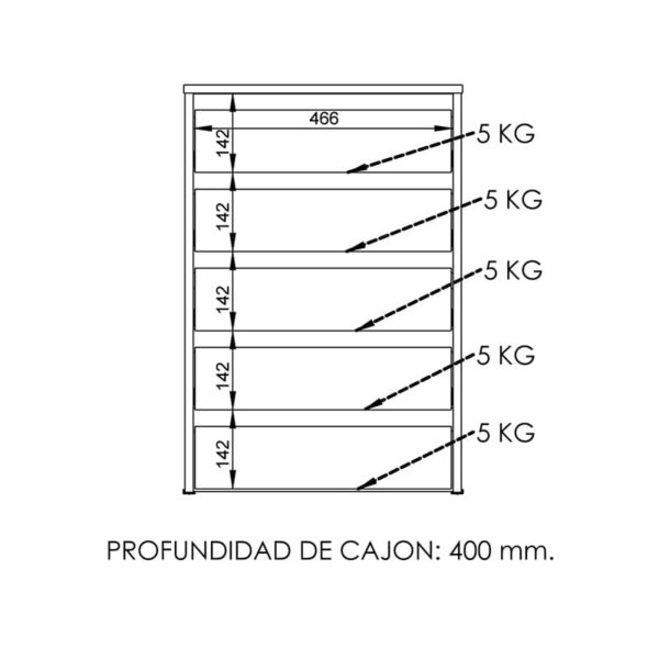 Cajonera De 5 Cajones - Image 6