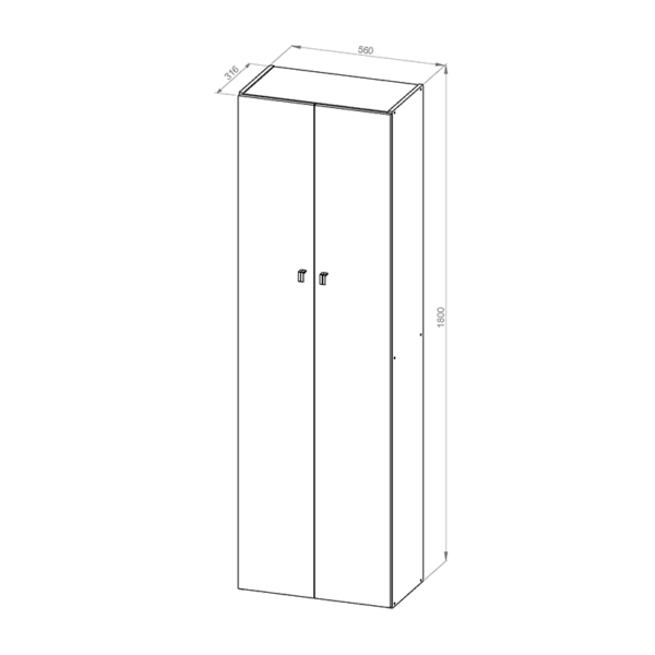 Despensero De 2 Puertas Grande Con 4 Estantes - Image 6