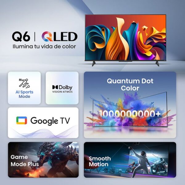 SMART TV 55" QLED 4K. SISTEMA GOOGLE - HISENSE - Image 2
