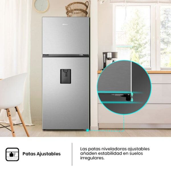 HELADERA 375 LTS. NO FROST INVERTER CON DISPENSER. ACERO INOXIDABLE - HISENSE - Image 2