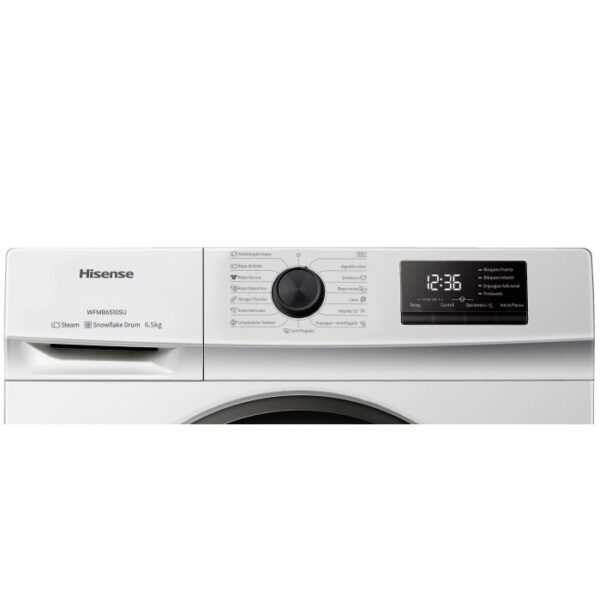 LAVARROPAS 1000 RPM CARGA FRONTAL 6.5KG. COLOR GRIS - HISENSE - Image 3