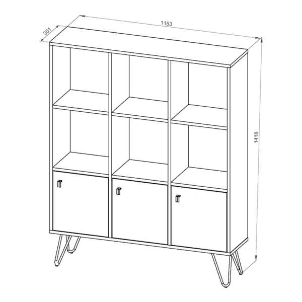 Biblioteca Industrial De 3 Cuerpo - Image 6