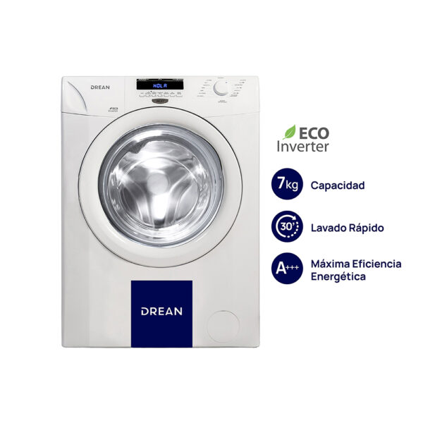 Lavarropas Drean Carga Frontal 7Kg 1000RPM Inverter NEXT 7·10 ECO - Image 4
