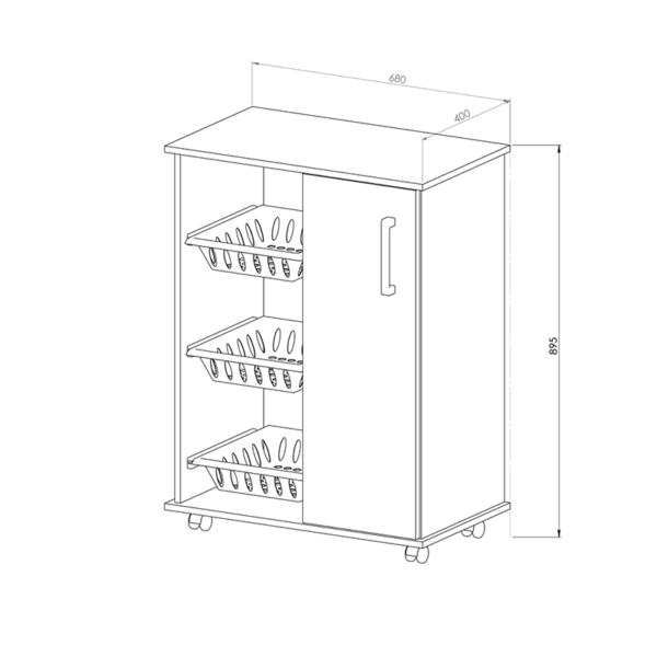 Mueble Frutero Con Puerta Y Estante - Image 5