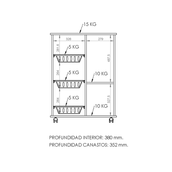 Mueble Frutero Con Puerta Y Estante - Image 6