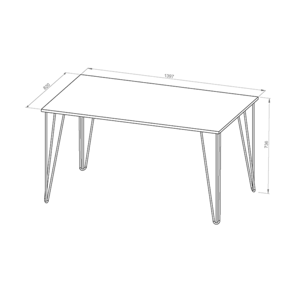Mesa Industrial Rect. De 1.4 Mts - Image 3