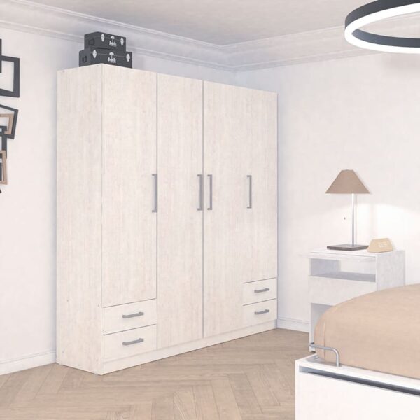 Placard 4 Ptas De Abrir, Estantes y 4 Cajones 1,73 Mt Roble Kendal - Image 7