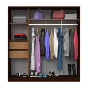 Ropero 2 Puertas Corredizas 1,80 Mt Wengue
