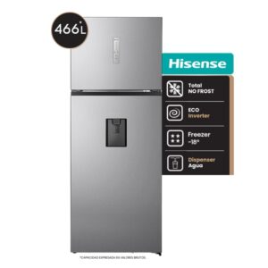 Heladera No Frost Hisense 466L Inverter Dispenser Inox RT3N461NMC