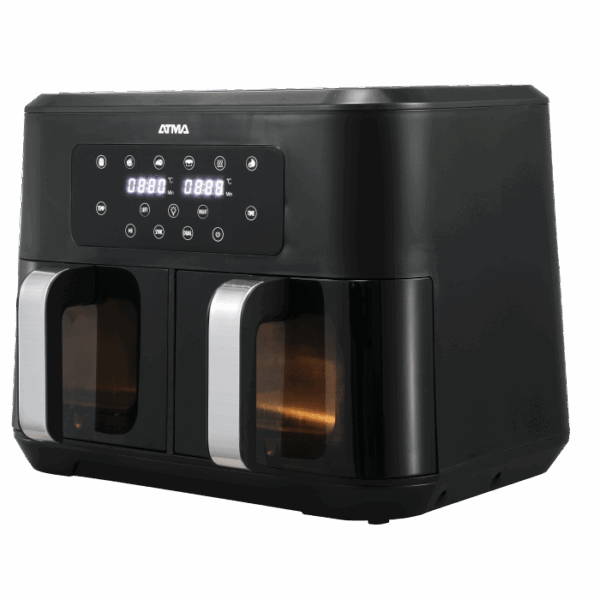 FREIDORA DE AIRE DIGITAL DOBLE CON VISOR 8.5 LTS 2200W. COLOR NEGRO - ATMA - Image 2