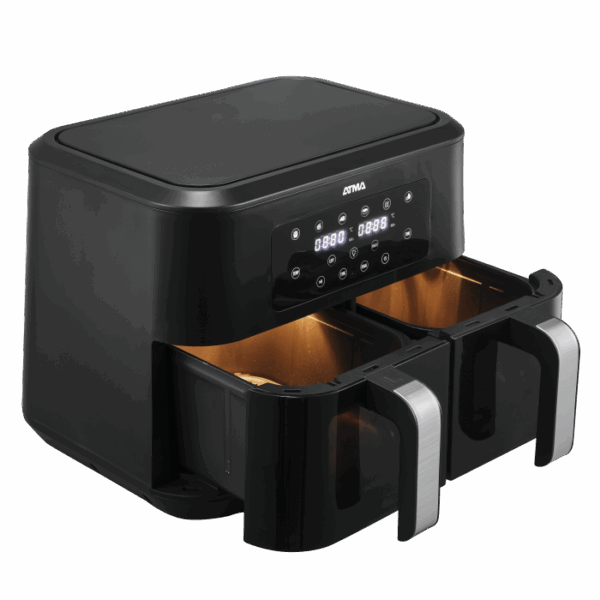 FREIDORA DE AIRE DIGITAL DOBLE CON VISOR 8.5 LTS 2200W. COLOR NEGRO - ATMA - Image 3