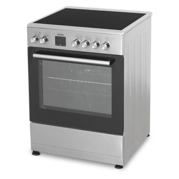 COCINA ELÉCTRICA VITROCERÁMICA 60 CM. 4 HORNALLAS. ACERO INOXIDABLE - ATMA - Image 2