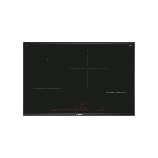 ANAFE DE INDUCCIÓN INTEGRABLE 7400W. VITROCERÁMICO TÁCTIL CON 4 HORNALLAS. ANCHO 80 CM. COLOR NEGRO - BOSCH (SERIE 8)