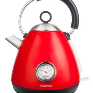 Pava Eléctrica Peabody 1.7 Litros Termometro Kv8215 Roja