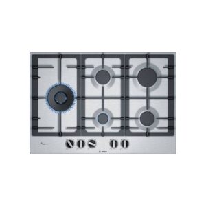 ANAFE A GAS INTEGRABLE 12500W. CONTROL A PERILLA CON 5 HORNALLAS. ANCHO 75 CM. ACERO INOXIDABLE - BOSCH