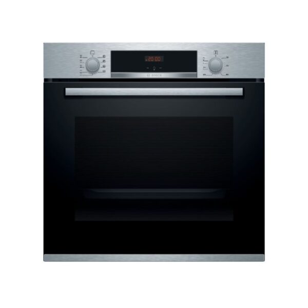 HORNO ELÉCTRICO INTEGRABLE 71 LTS 3400W. MULTI FUNCIÓN TÁCTIL. ANCHO 60 CM. CRISTAL NEGRO CON ACERO INOXIDABLE - BOSCH (SERIE 4)