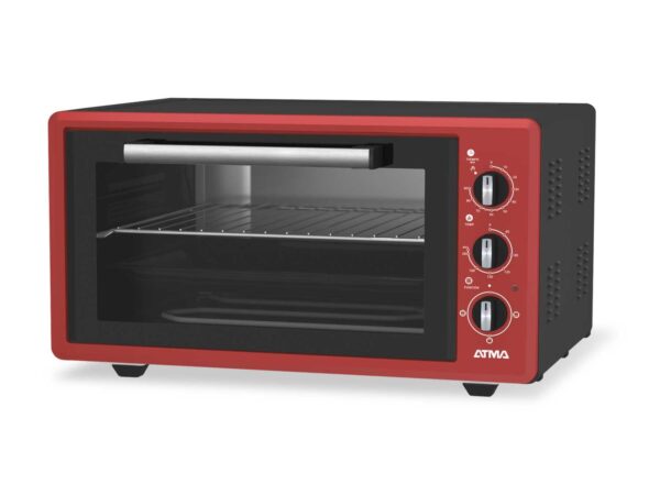 HORNO ELÉCTRICO GRILL 45 LTS 1400W. COLOR ROJO - ATMA - Image 2