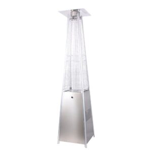 CALEFACTOR PIRÁMIDE EXTERIOR A GAS 13 KW / 45000 BTU GARRAFA 10KG. ACERO INOXIDABLE - PHILCO