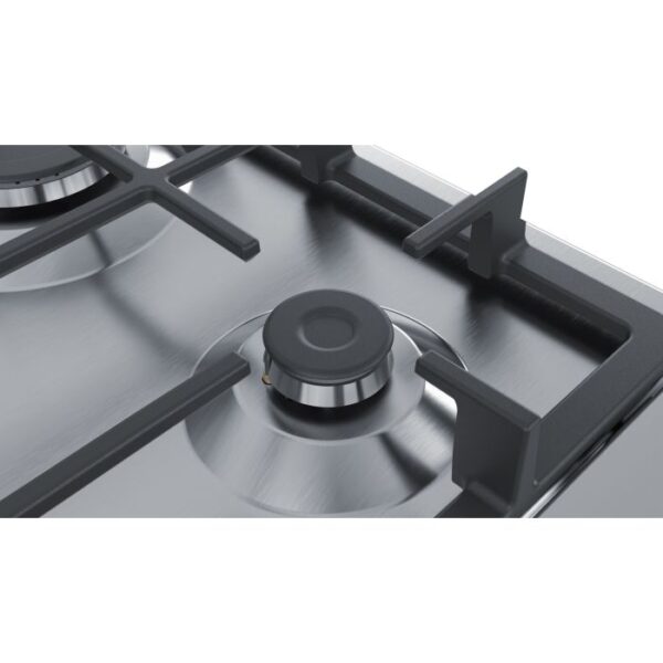 ANAFE A GAS INTEGRABLE 7800W. CONTROL A PERILLA CON 4 HORNALLAS. ANCHO 60 CM. ACERO INOXIDABLE - BOSCH - Image 2