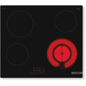 ANAFE ELÉCTRICO INTEGRABLE 6600W. VITROCERÁMICO TÁCTIL CON 4 HORNALLAS. ANCHO 60 CM. COLOR NEGRO - BOSCH (SERIE 6)