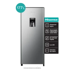 HELADERA SINGLE DOOR HISENSE GRIS CON DISPENSER