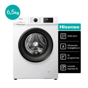 LAVARROPAS AUTOMÁTICO HISENSE 6,5 KG CARGA FRONTAL  - BLANCO