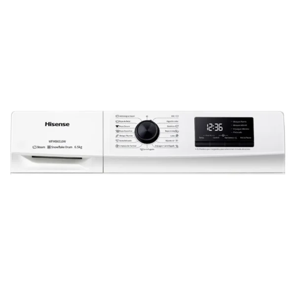 LAVARROPAS AUTOMÁTICO HISENSE 6,5 KG CARGA FRONTAL  - BLANCO - Image 3