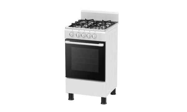 COCINA A GAS 50 CM. 4 HORNALLAS. COLOR BLANCO - SIAM (ALTO 90 CM) - Image 2
