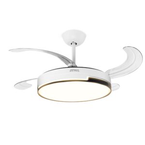 VENTILADOR DE TECHO 42" - 4 ASPAS RETRÁCTILES BLANCO