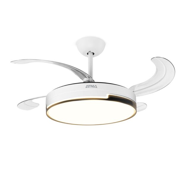 VENTILADOR DE TECHO 42" - 4 ASPAS RETRÁCTILES BLANCO