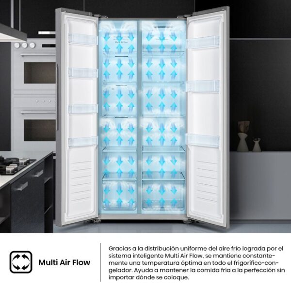 HELADERA SIDE BY SIDE NEGRA 468L - Image 2